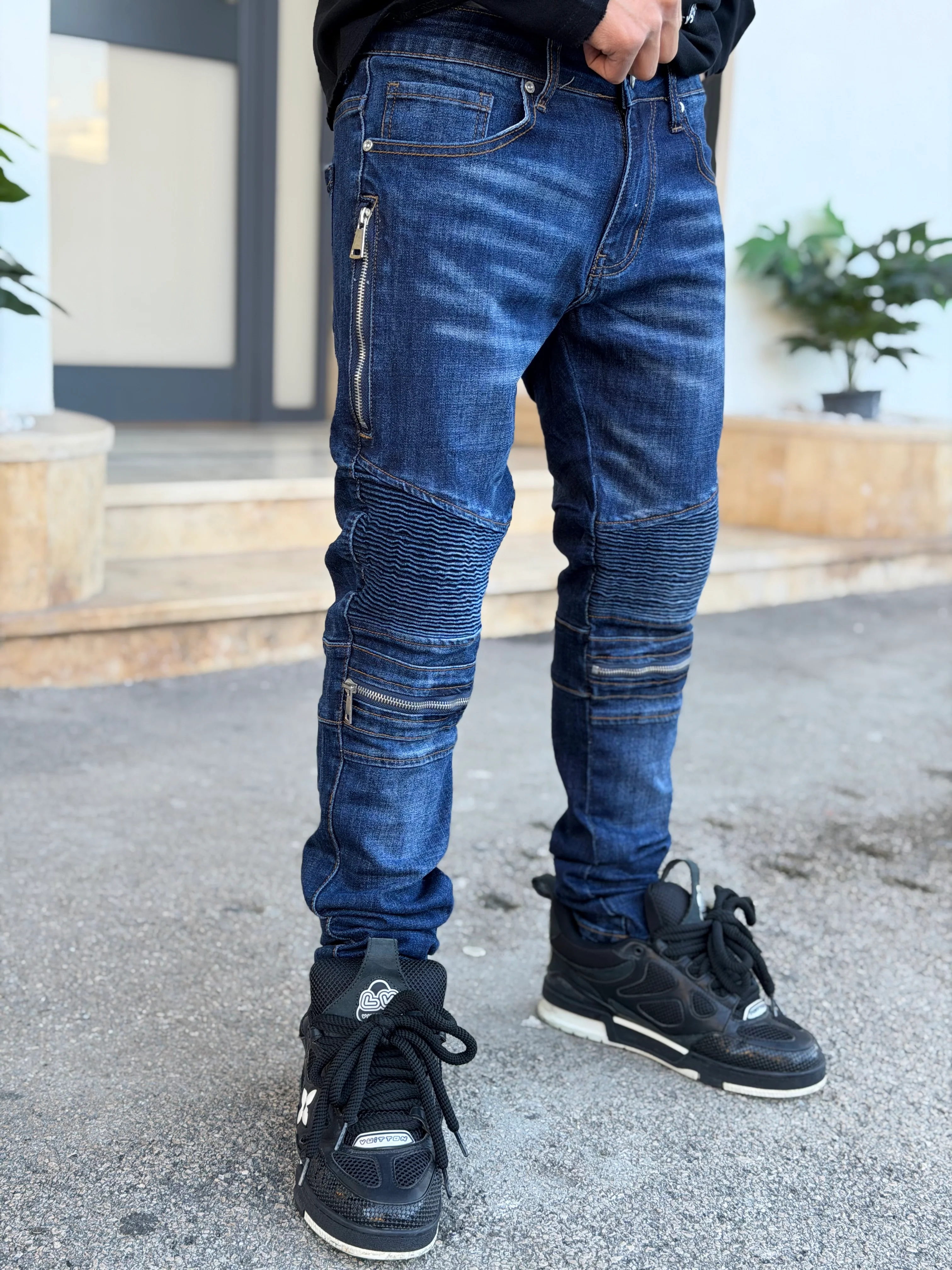 BIKER DENIM TOP2835 ZIP - Image 2