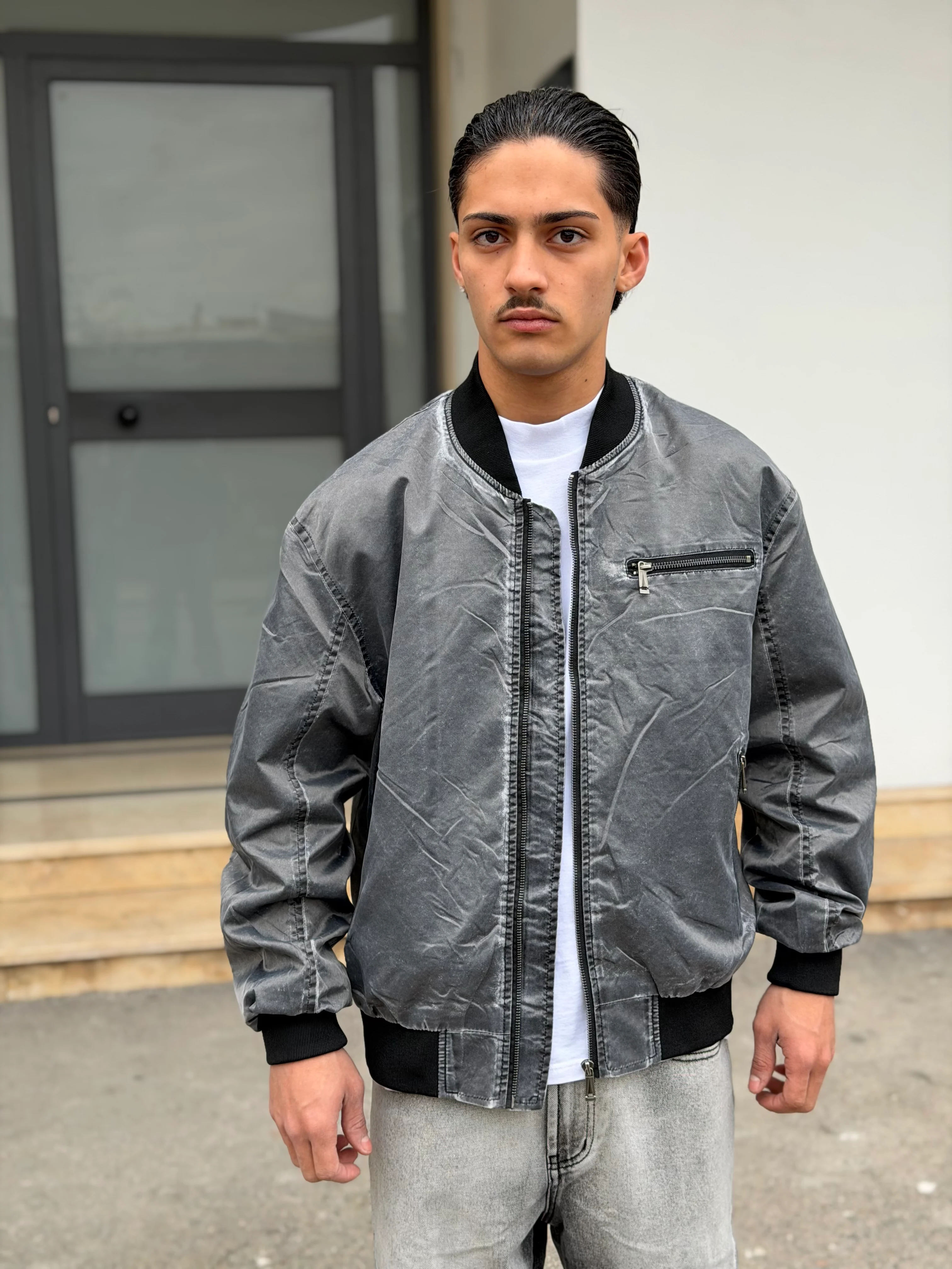 JACKET ZIP GREY 6015 - Image 4