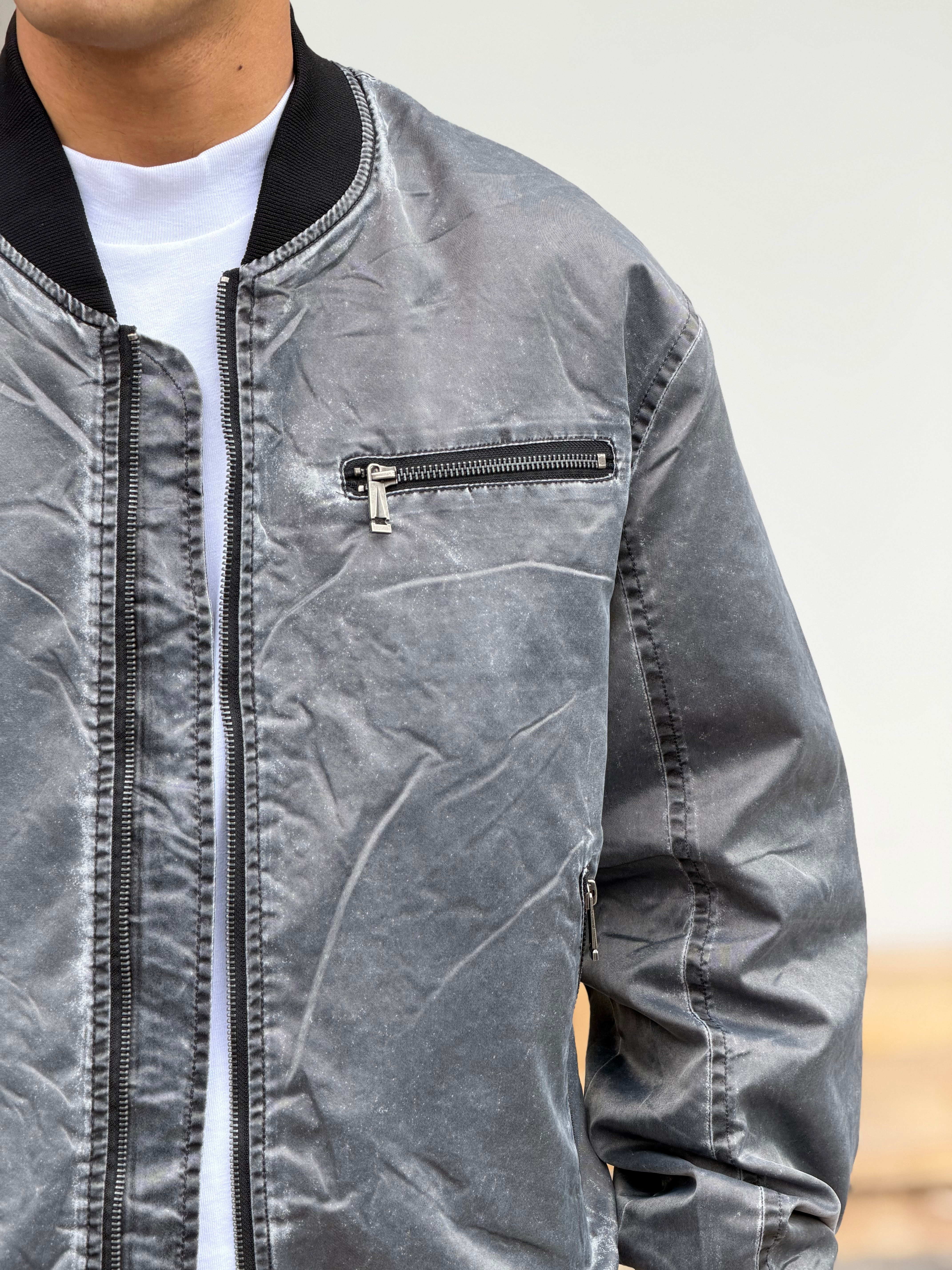 JACKET ZIP GREY 6015 - Image 5