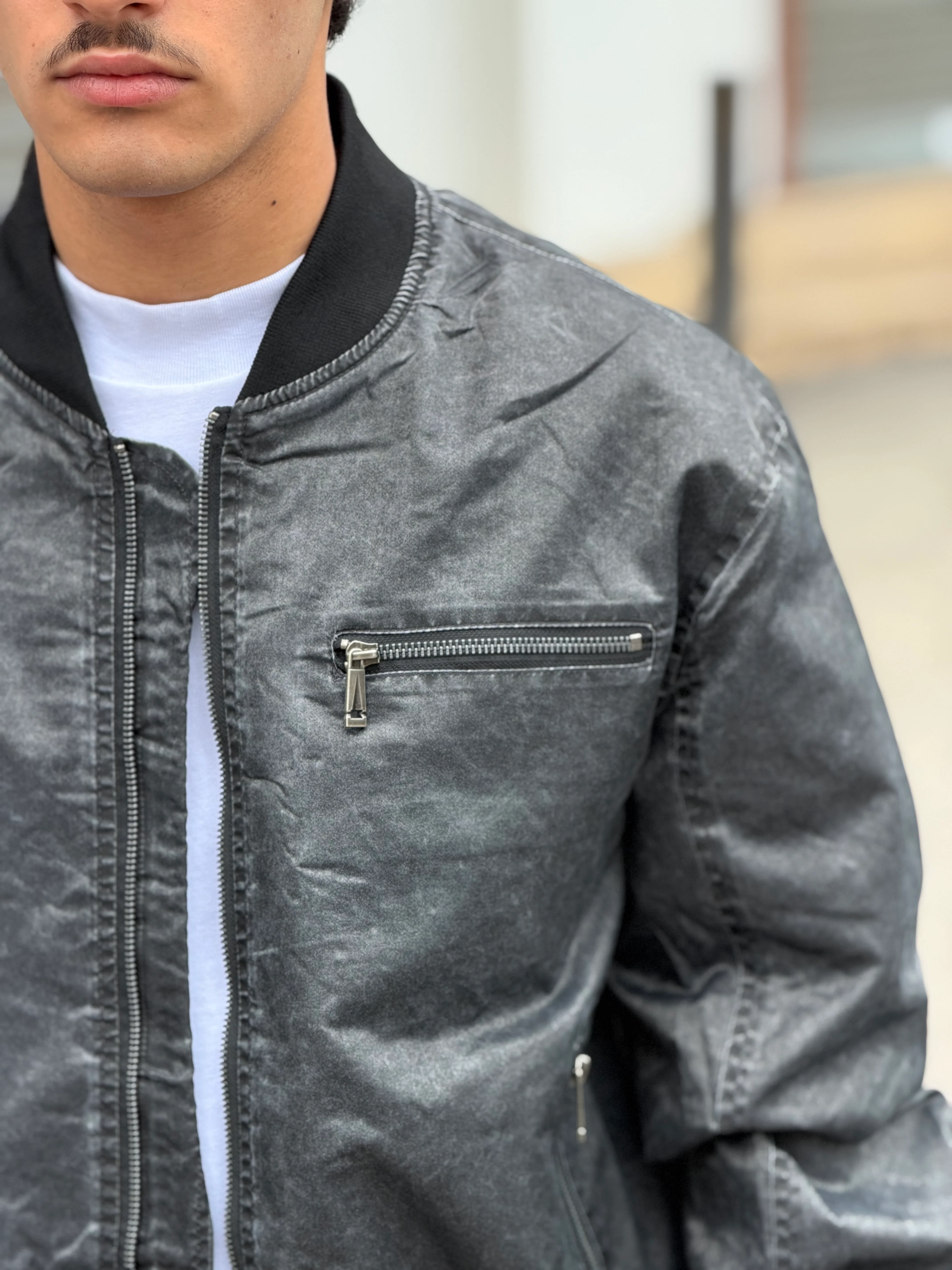 JACKET ZIP GREY 6015 - Image 6